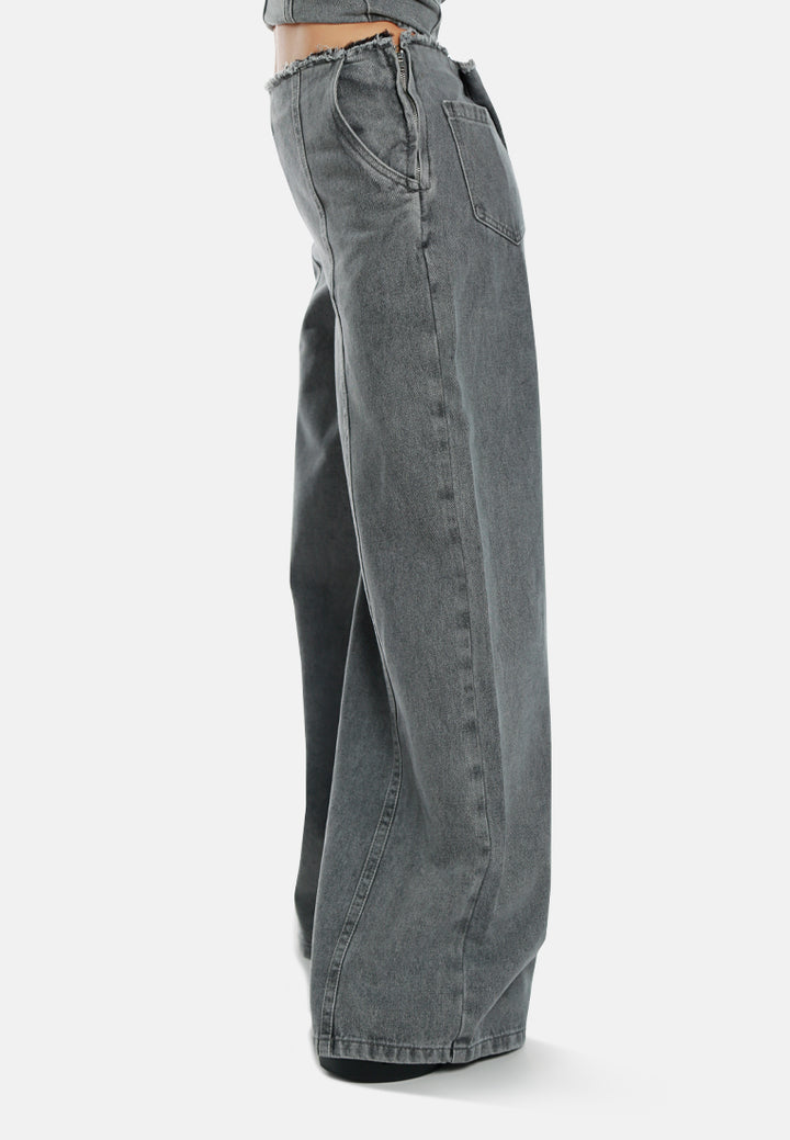 grey mid-rise wide leg pants by ruw#color_grey