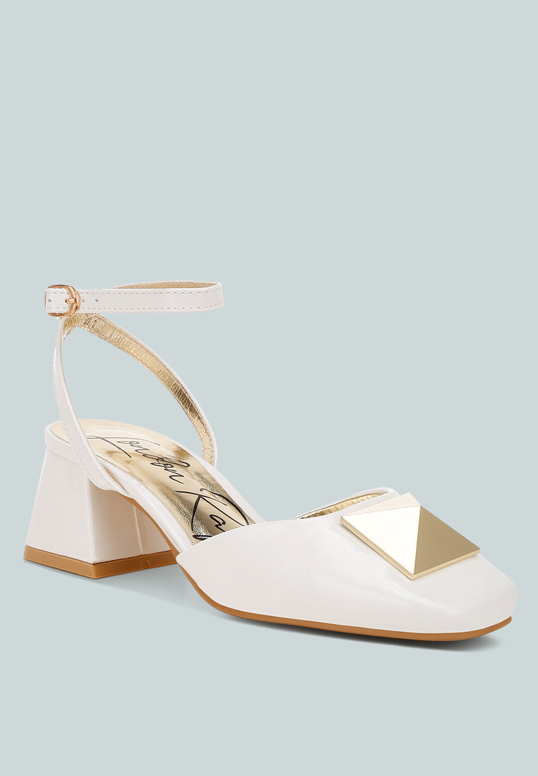 brooch detail ankle strap sandals by rag#color_off-white