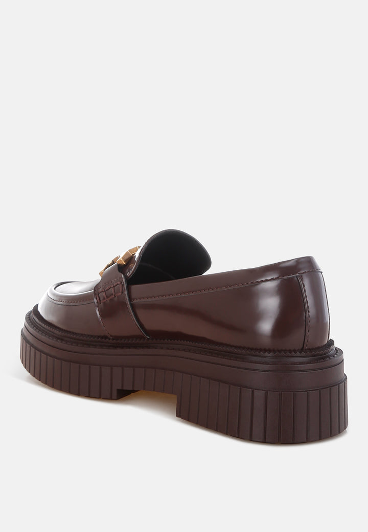grosbeak horsebit chunky loafers#color_brown