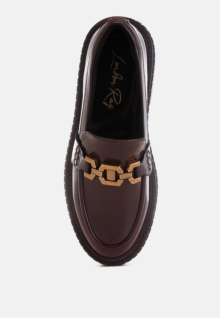 grosbeak horsebit chunky loafers#color_brown
