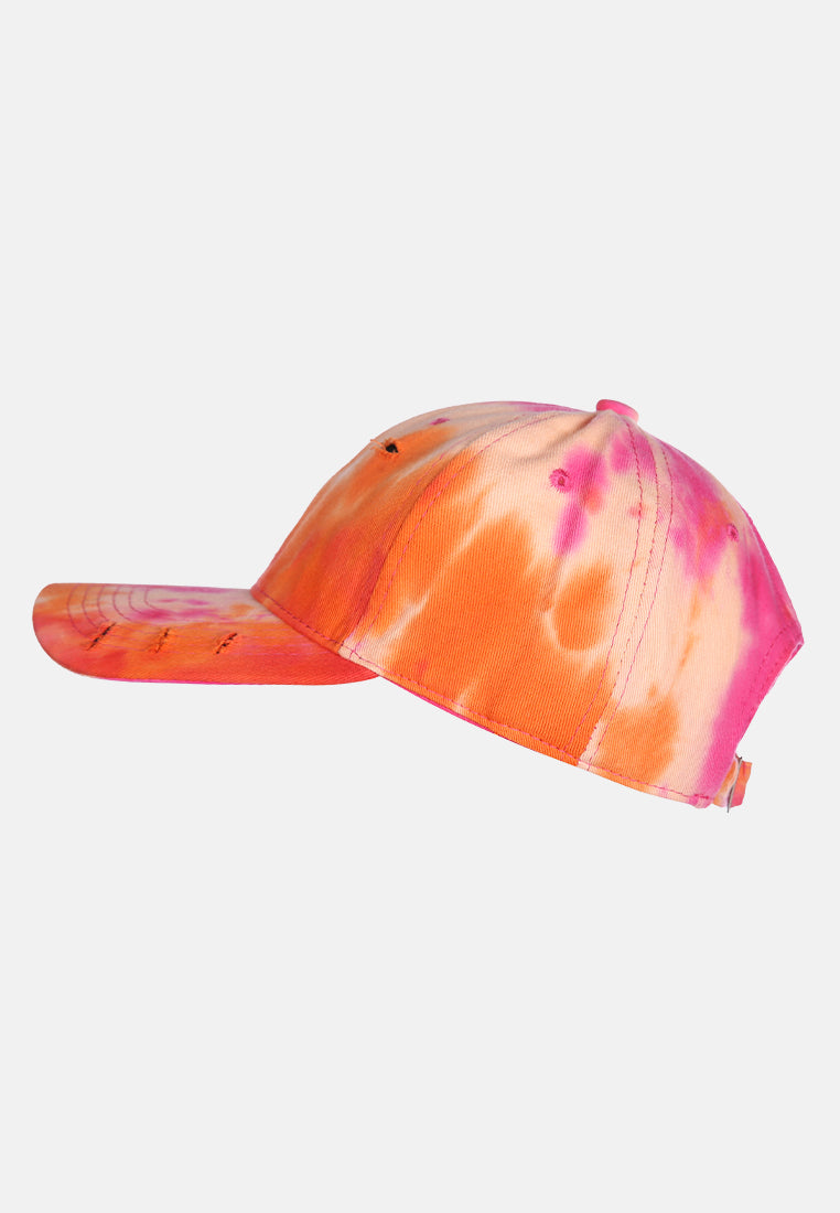 tie die baseball cap#color_orange