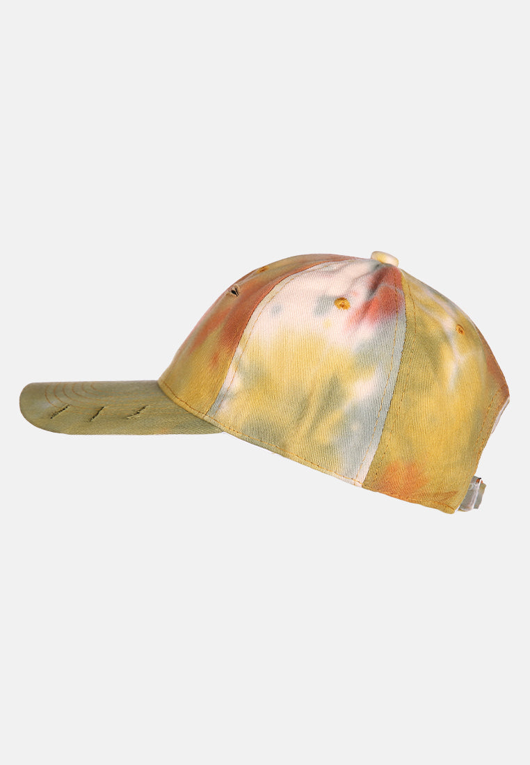 tie die baseball cap#color_yellow