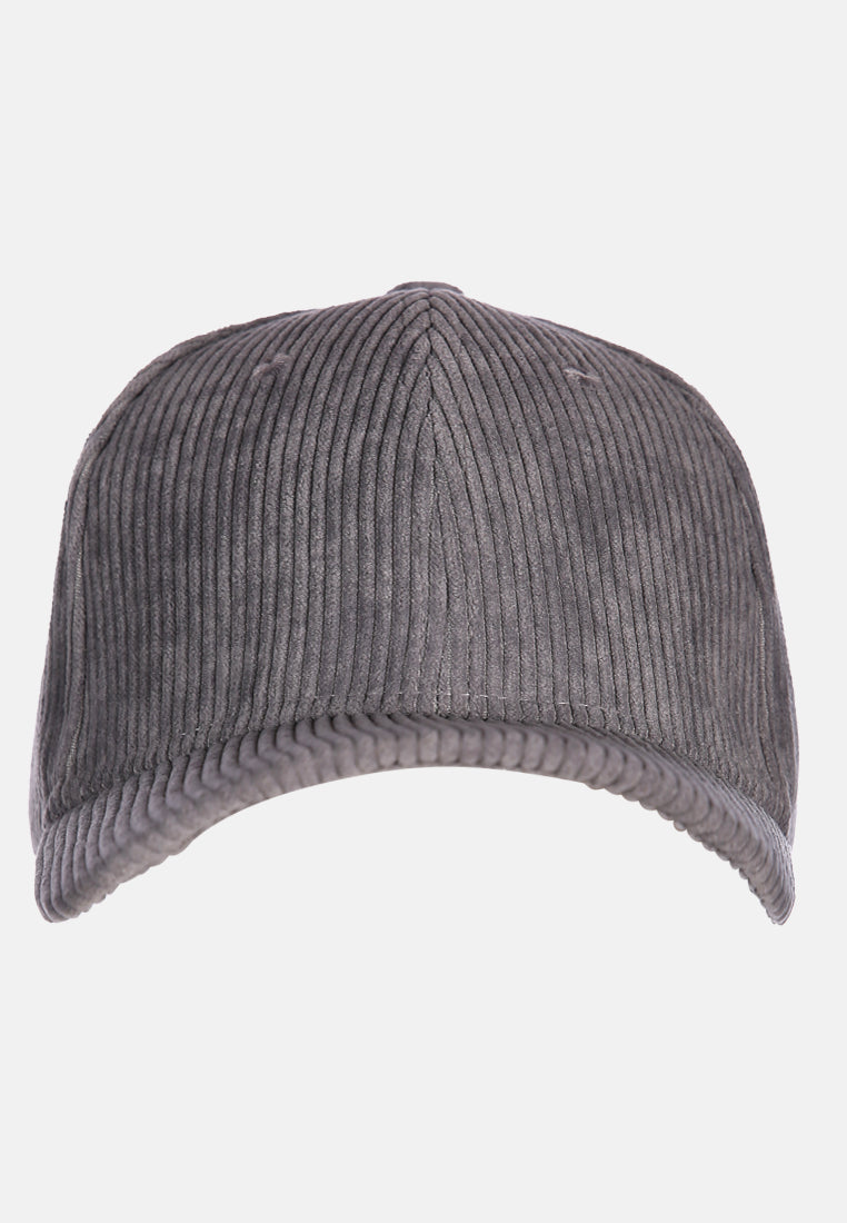solid corduroy baseball cap#color_grey