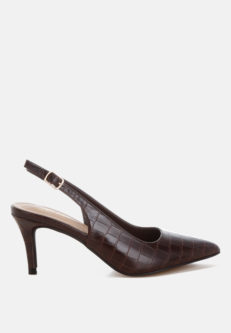 london rag women's pointed toe slingback heels by motes#color_brown