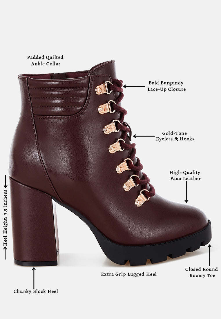 hamiltons lace up block heel boots#color_burgundy