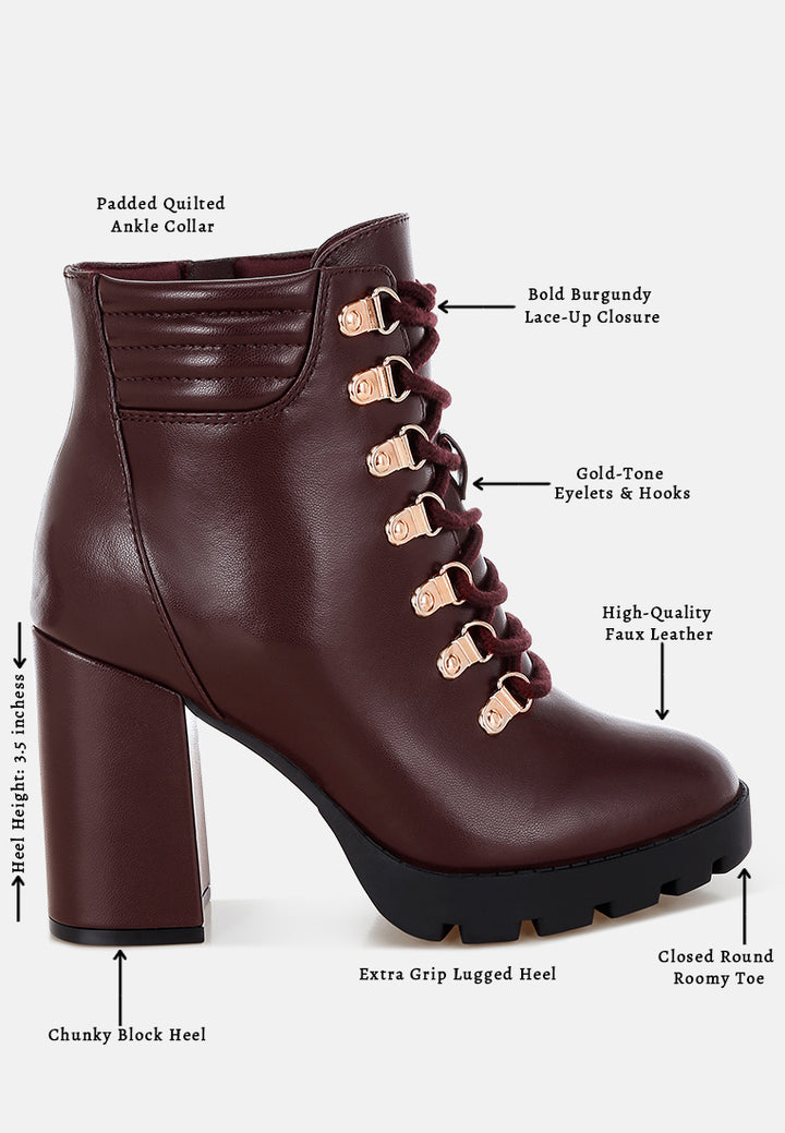 hamiltons lace up block heel boots#color_burgundy