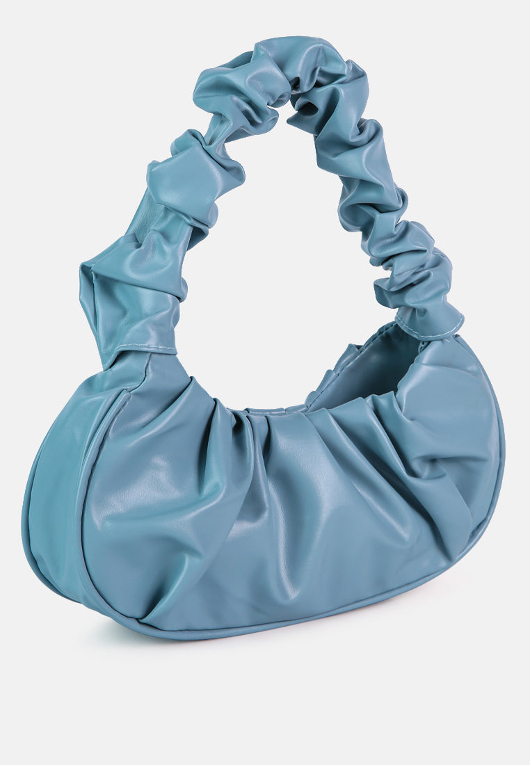 blue handheld hobo bag#color_blue