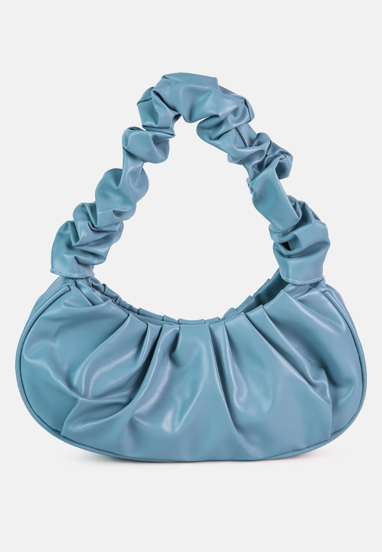 blue handheld hobo bag#color_blue