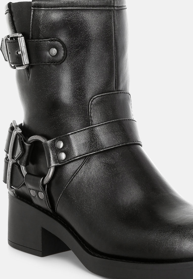 harness detail biker boots by ruw#color_black