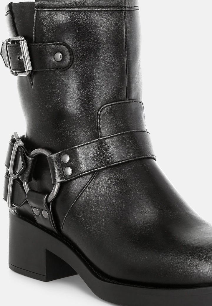 harness detail biker boots by ruw#color_black