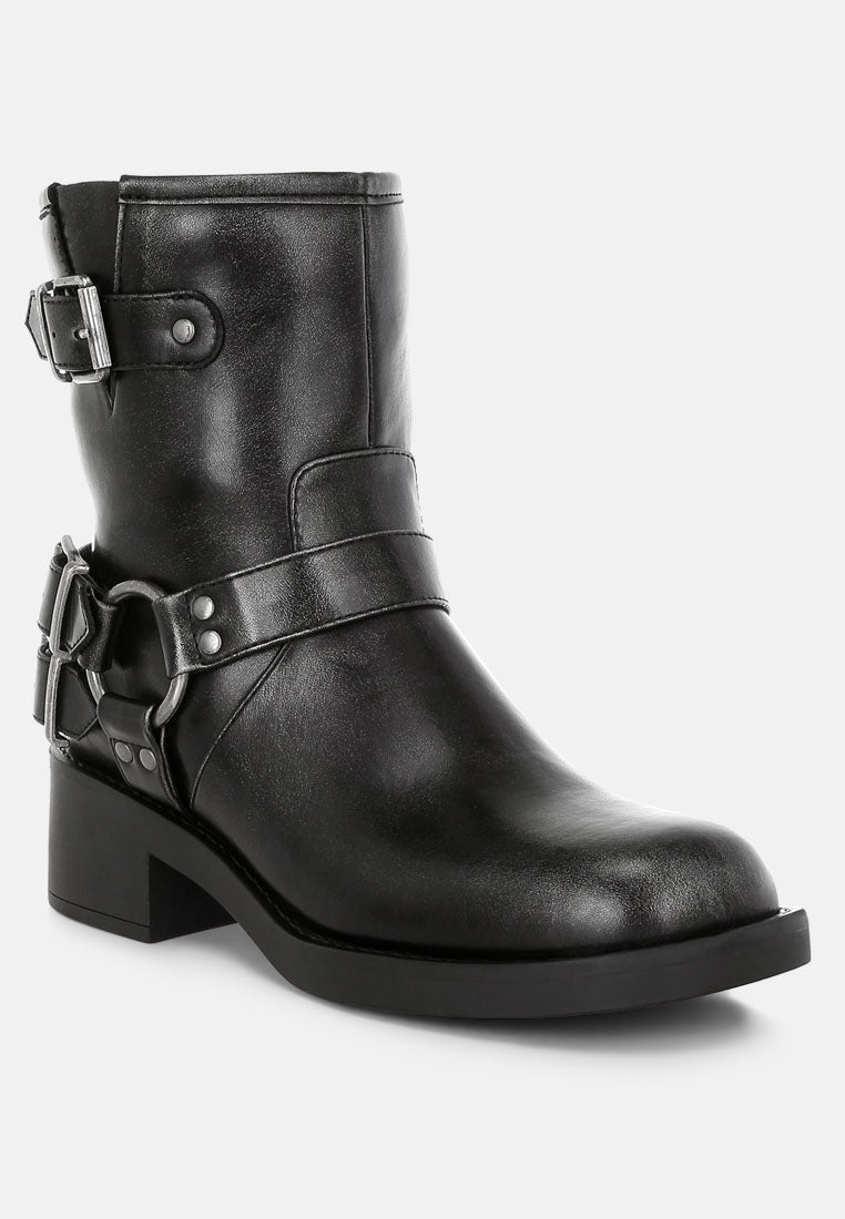 harness detail biker boots by ruw#color_black