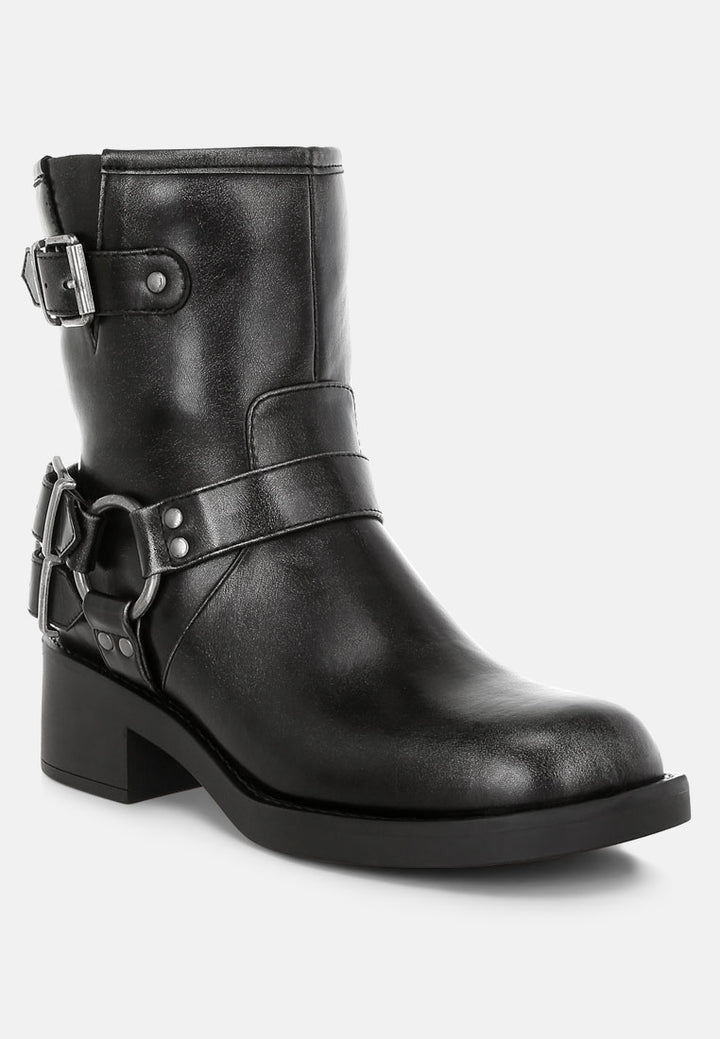 harness detail biker boots by ruw#color_black
