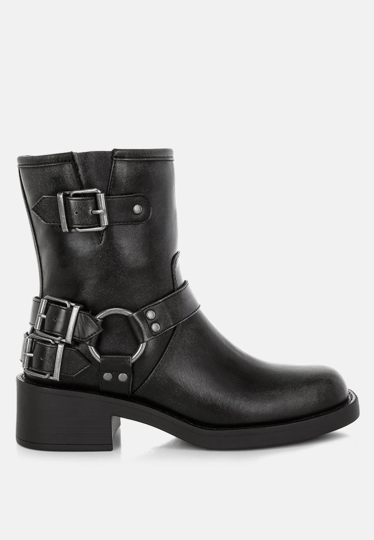 harness detail biker boots by ruw#color_black