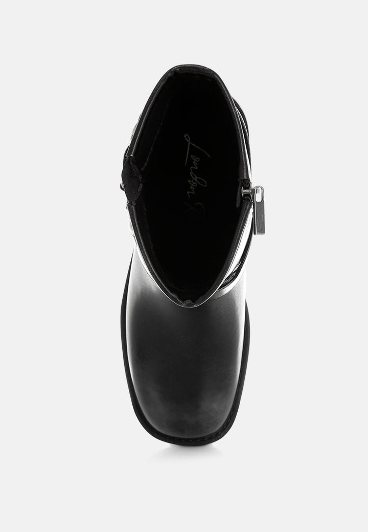harness detail biker boots by ruw#color_black