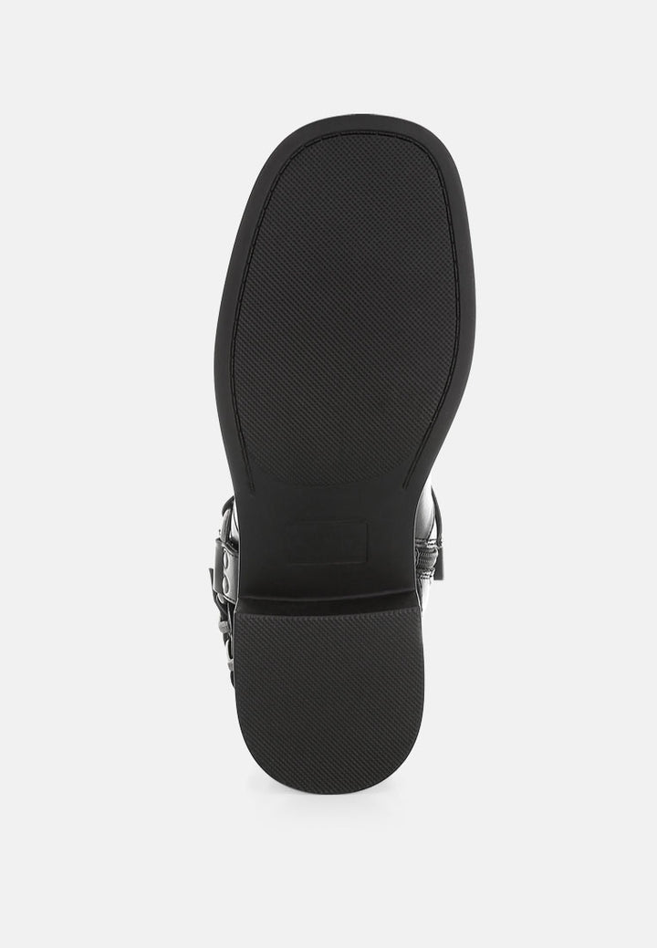harness detail biker boots by ruw#color_black