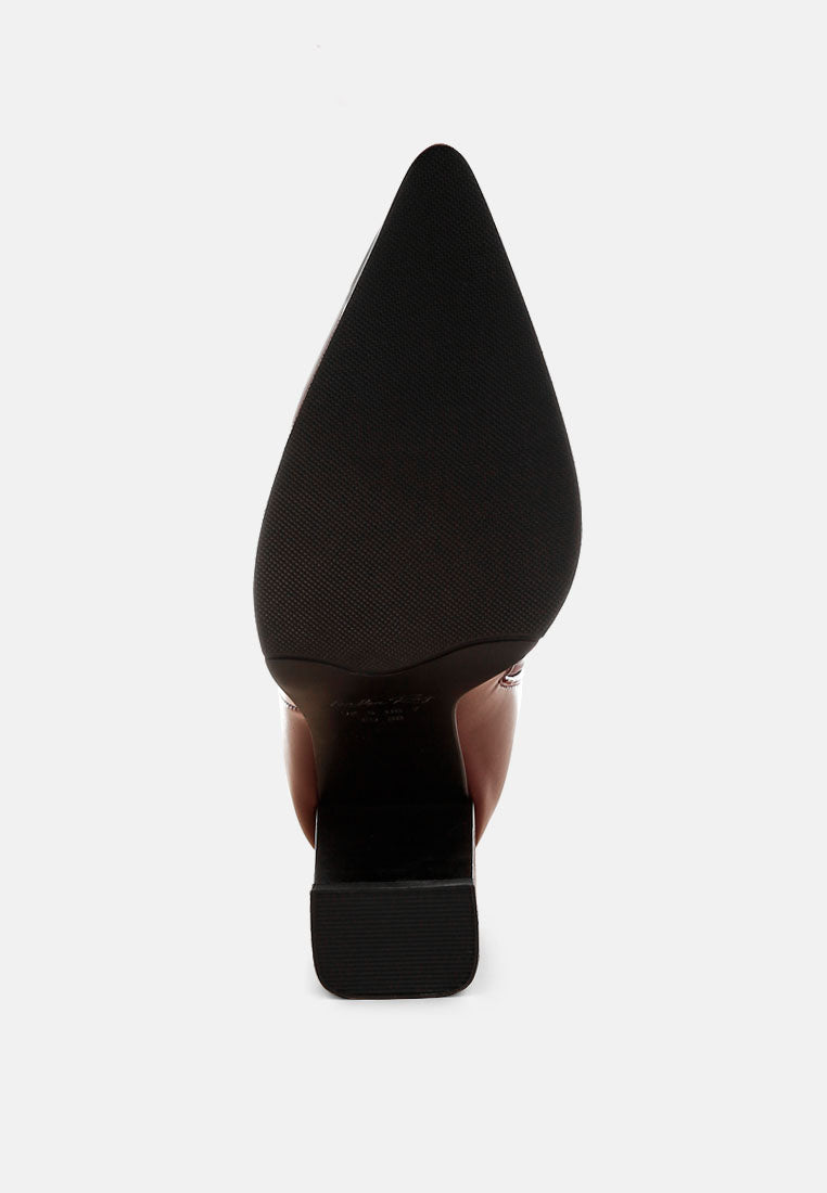 hatter pointed toe faux leather boots#color_burgundy