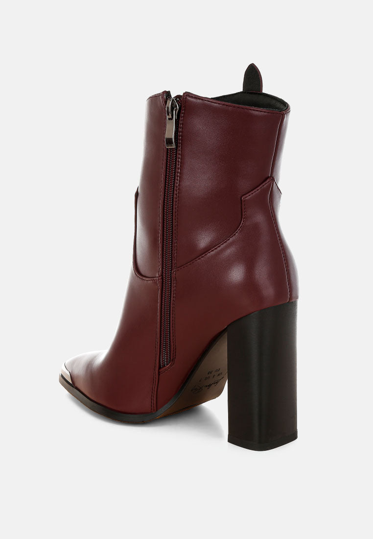 hatter pointed toe faux leather boots#color_burgundy