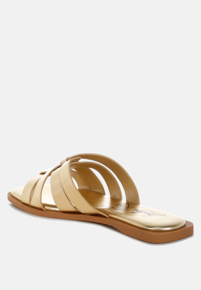 hebal metallic faux leather slip ons by ft#color_gold