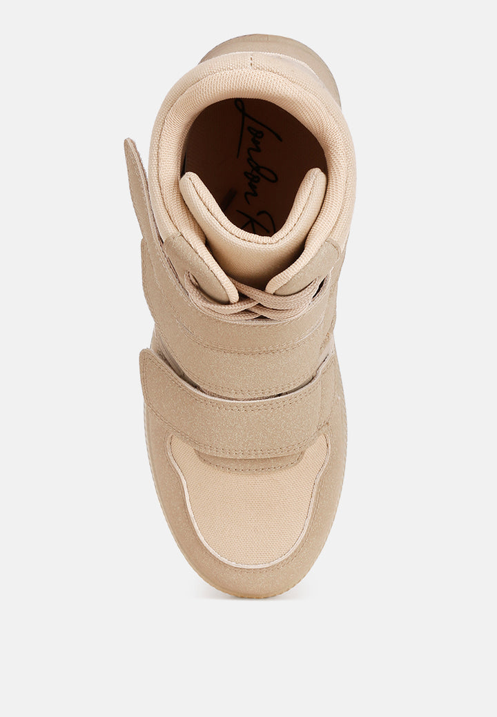 hidden wedge high-top sneakers by ruw#color_taupe