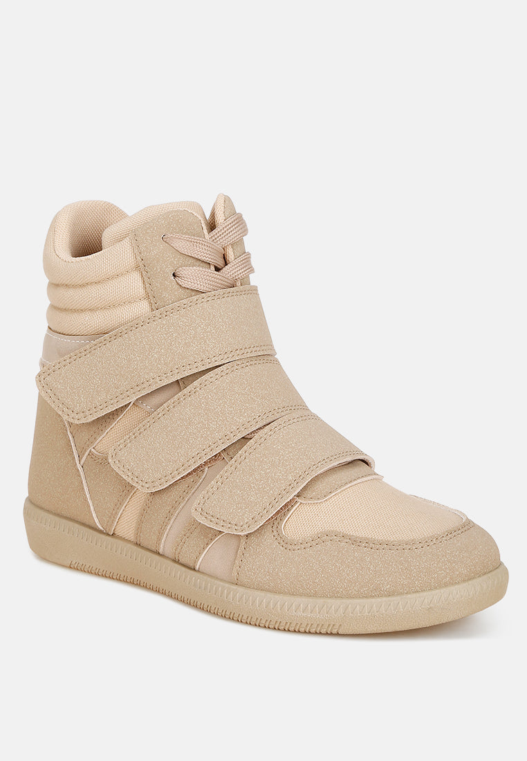 hidden wedge high-top sneakers by ruw#color_taupe