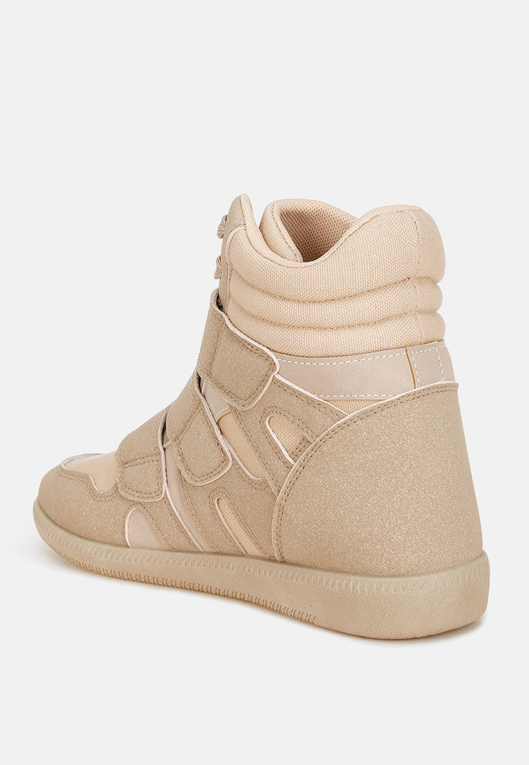 hidden wedge high-top sneakers by ruw#color_taupe