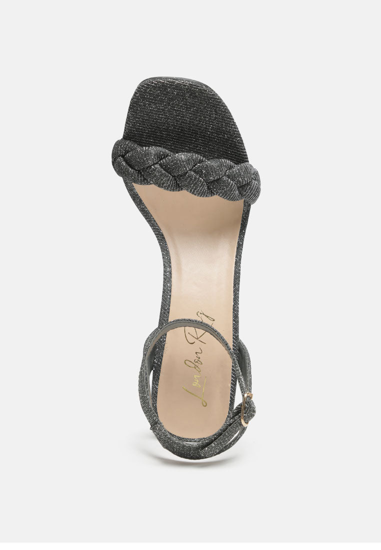 high block heeled dress shoe#color_grey