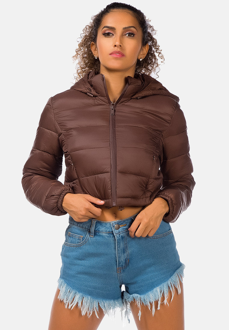 puffer hoodie jacket#color_brown