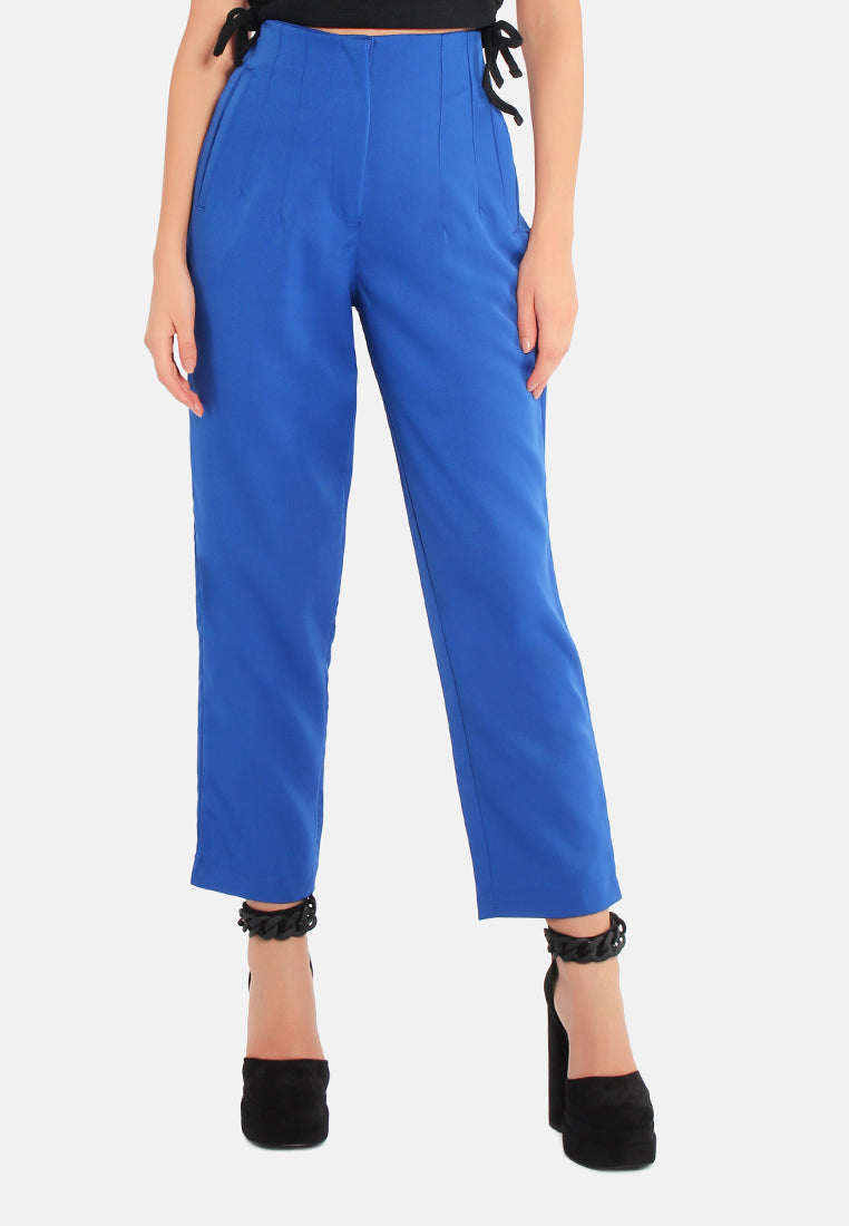 high waist semi casual trouser by ruw#color_blue