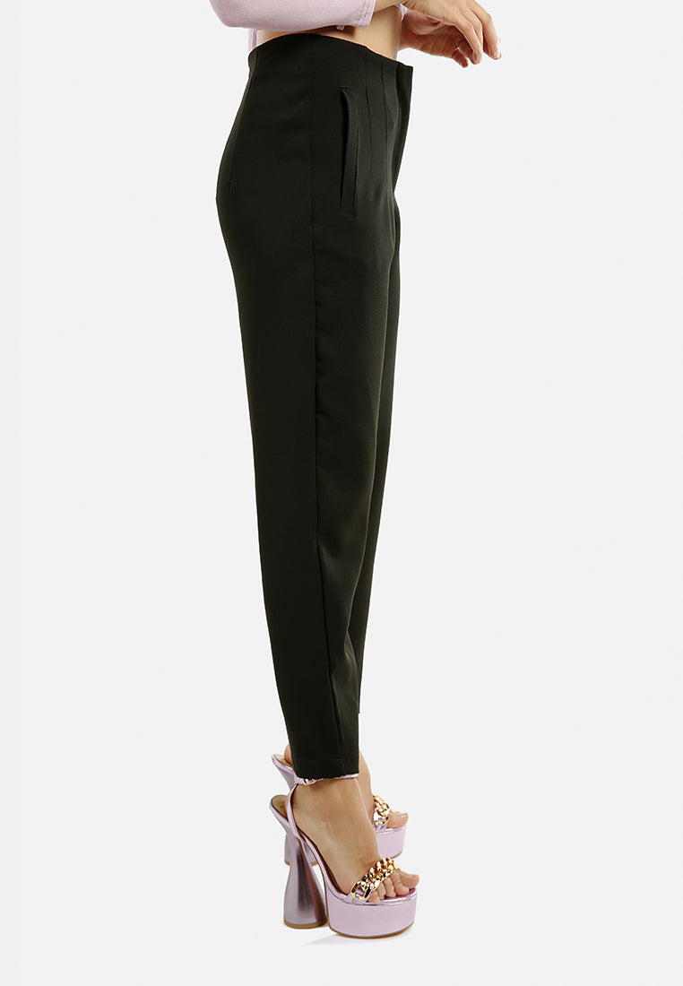high waist semi casual trouser by ruw#color_black