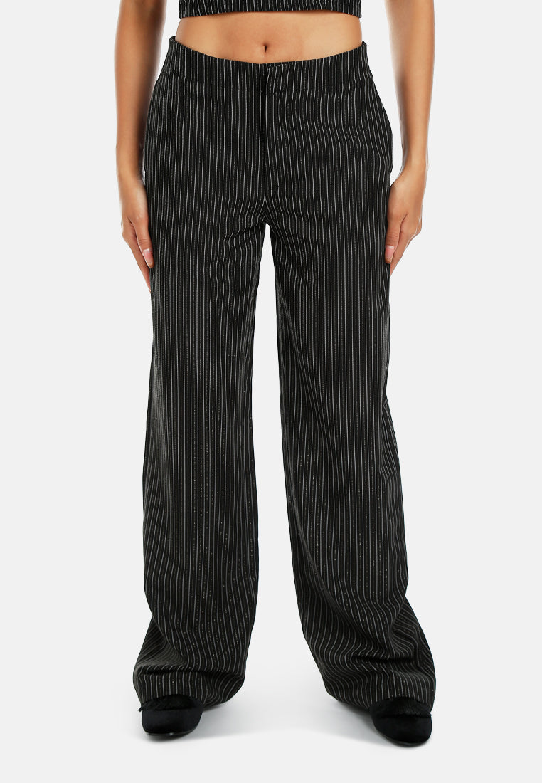 high waist striped trousers by ruw#color_black