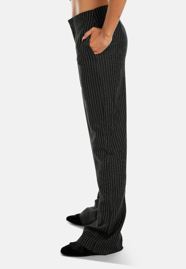 high waist striped trousers by ruw#color_black