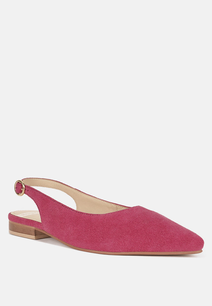 Sandalias destalonadas de piel de ante real hocane#color_fucsia