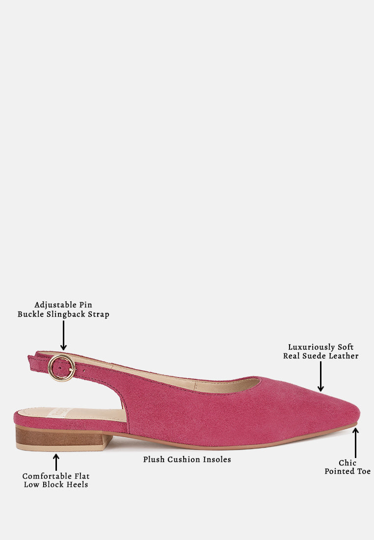 Sandalias destalonadas de piel de ante real hocane#color_fucsia