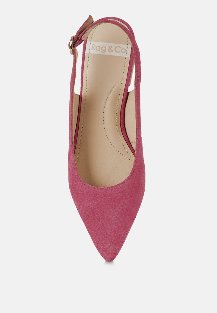 Sandalias destalonadas de piel de ante real hocane#color_fucsia