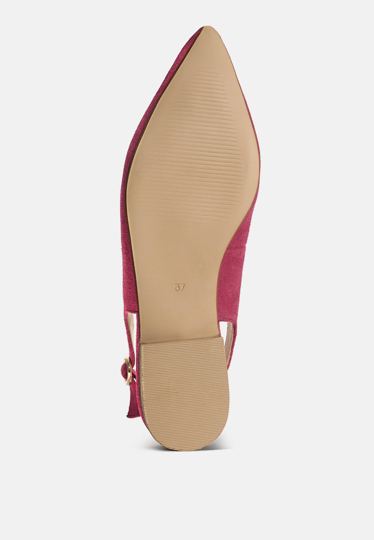 Sandalias destalonadas de piel de ante real hocane#color_fucsia
