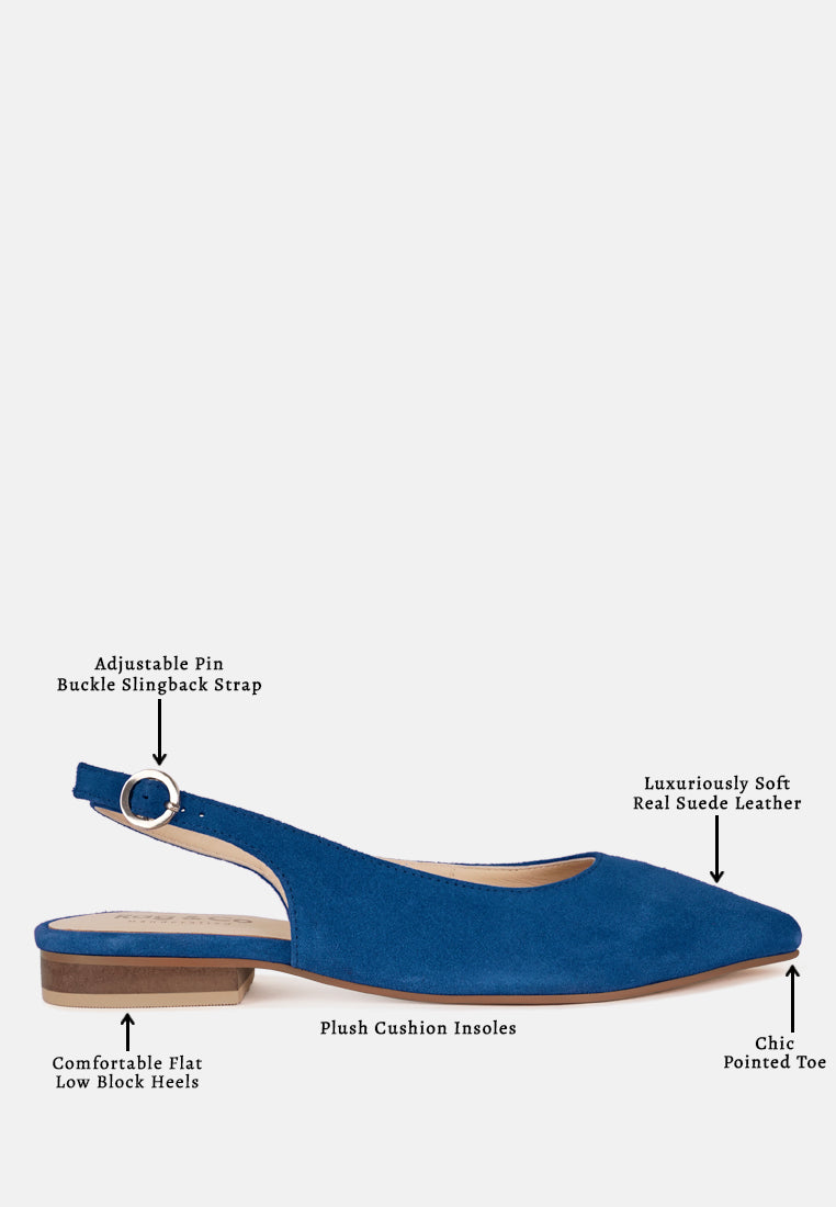 Sandalias hocane de piel de ante auténtica#color_azul