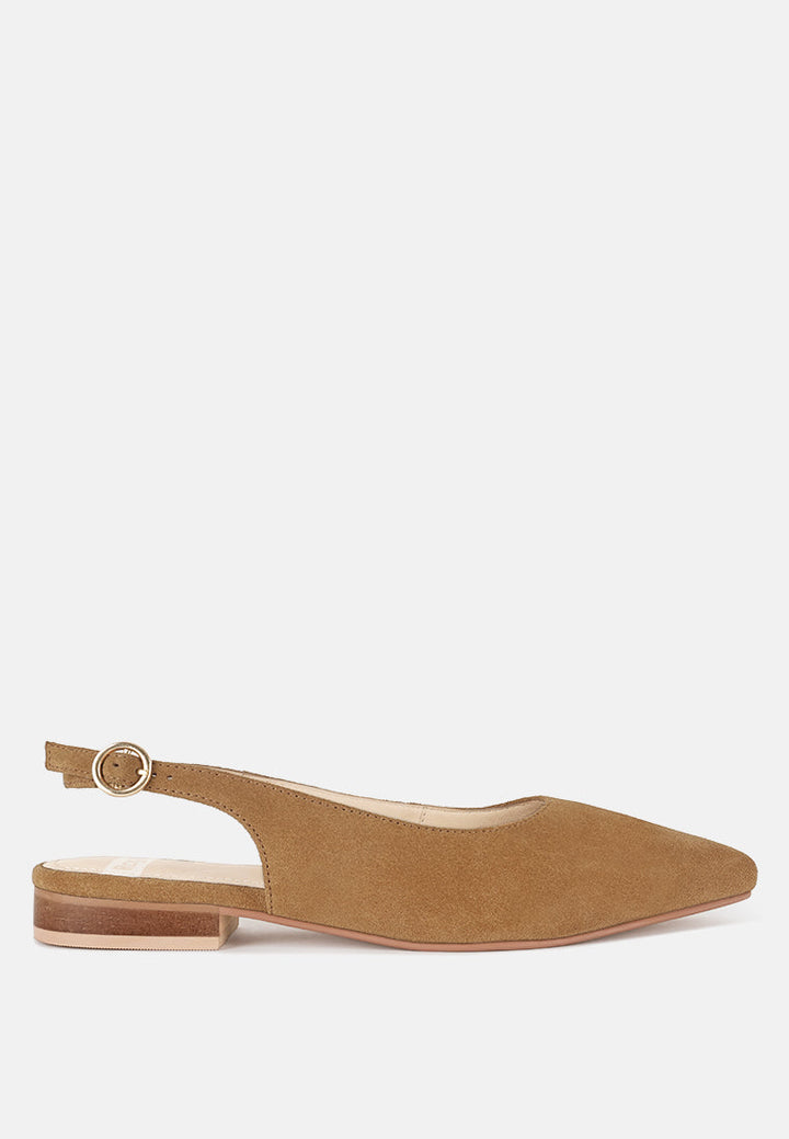 Sandalias hocane de piel de ante auténtica#color_tan