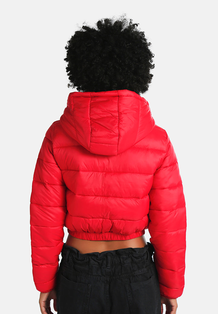 hooded puffer jacket#color_red