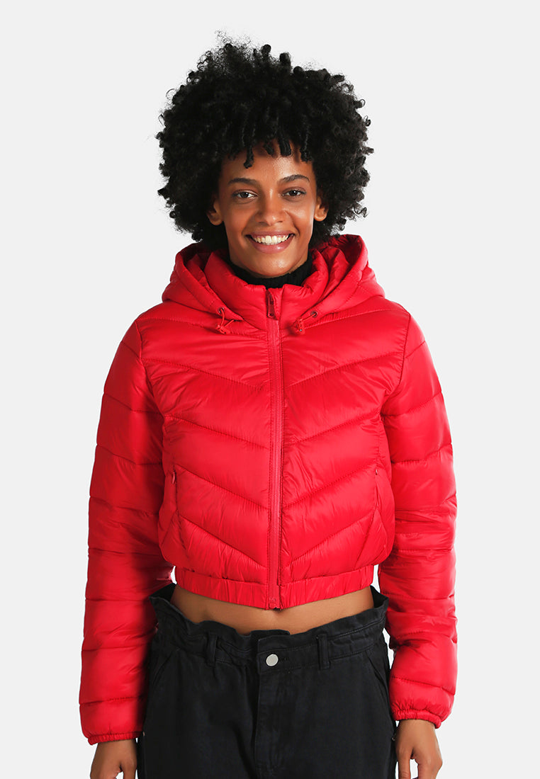 hooded puffer jacket#color_red