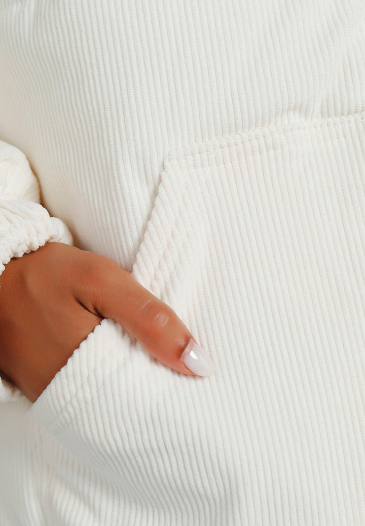 hooded puffer jacket#color_ecru