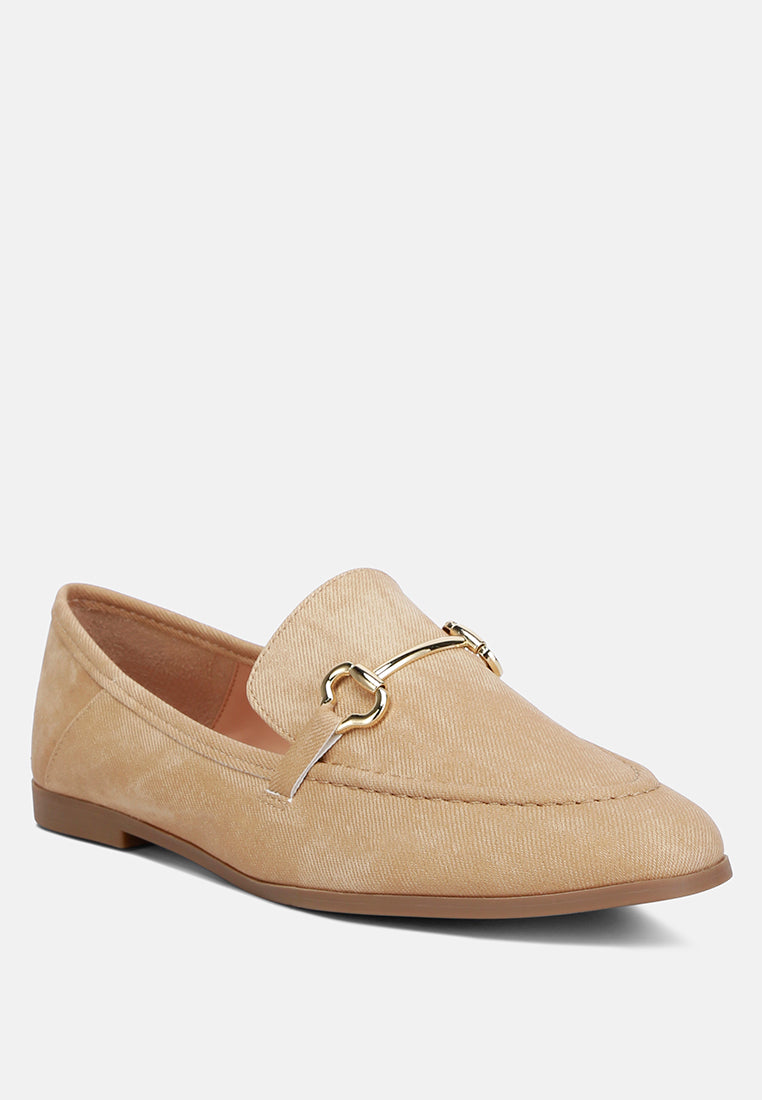 horsebit canvas loafers#color_beige