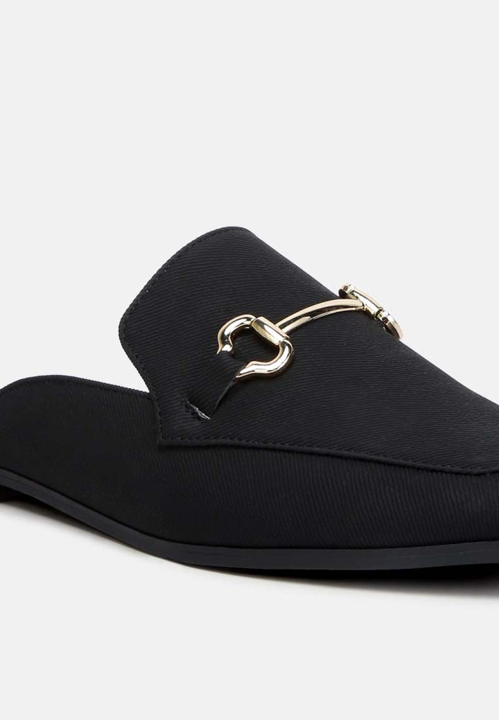 horsebit slip on mules#color_black