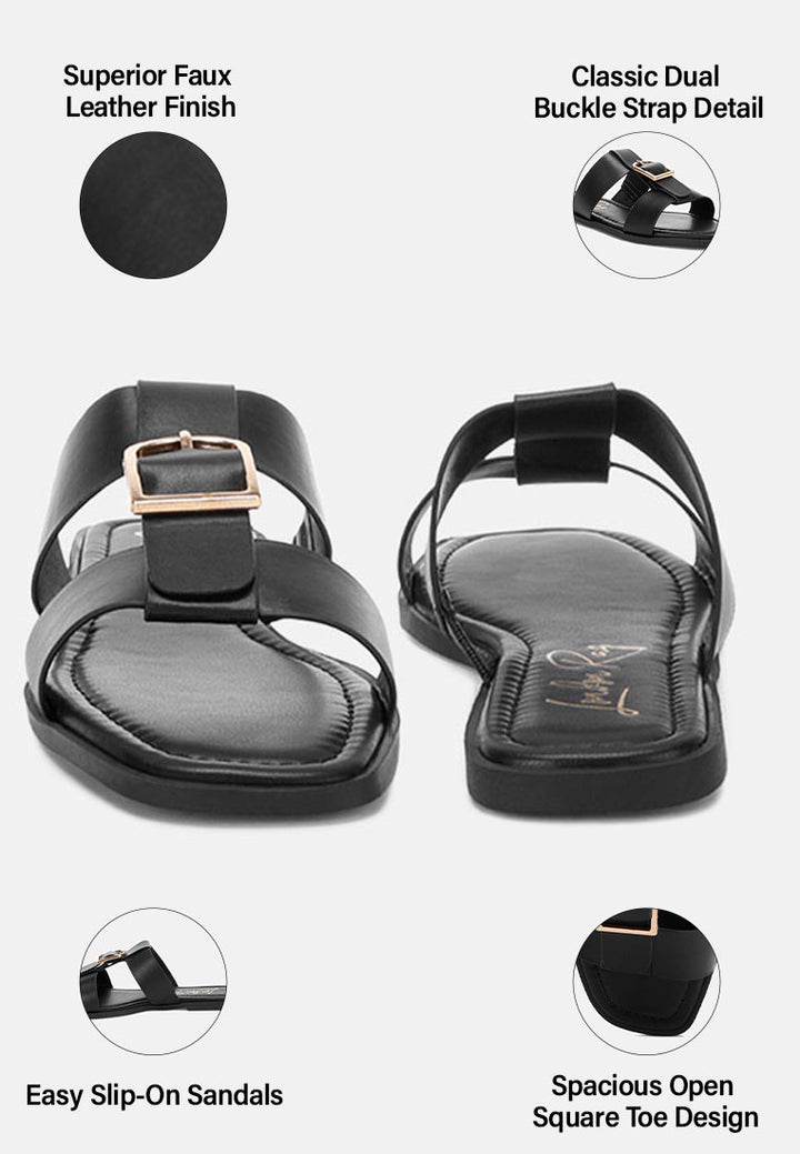 hunab gladiator flat slip ons#color_black-smooth