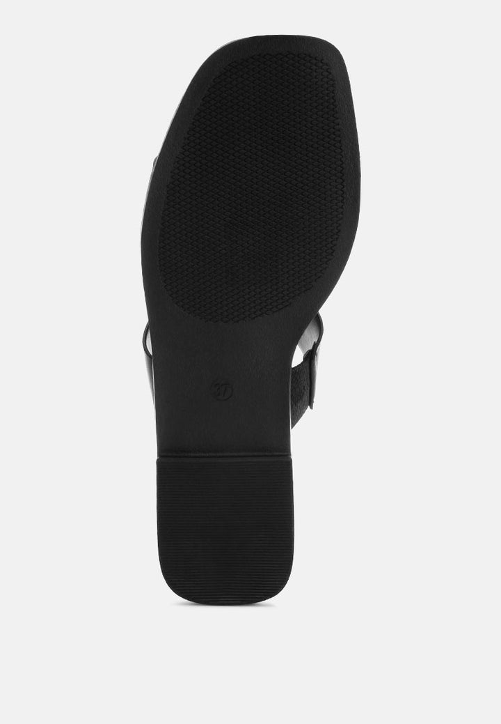 hunab gladiator flat slip ons#color_black-smooth