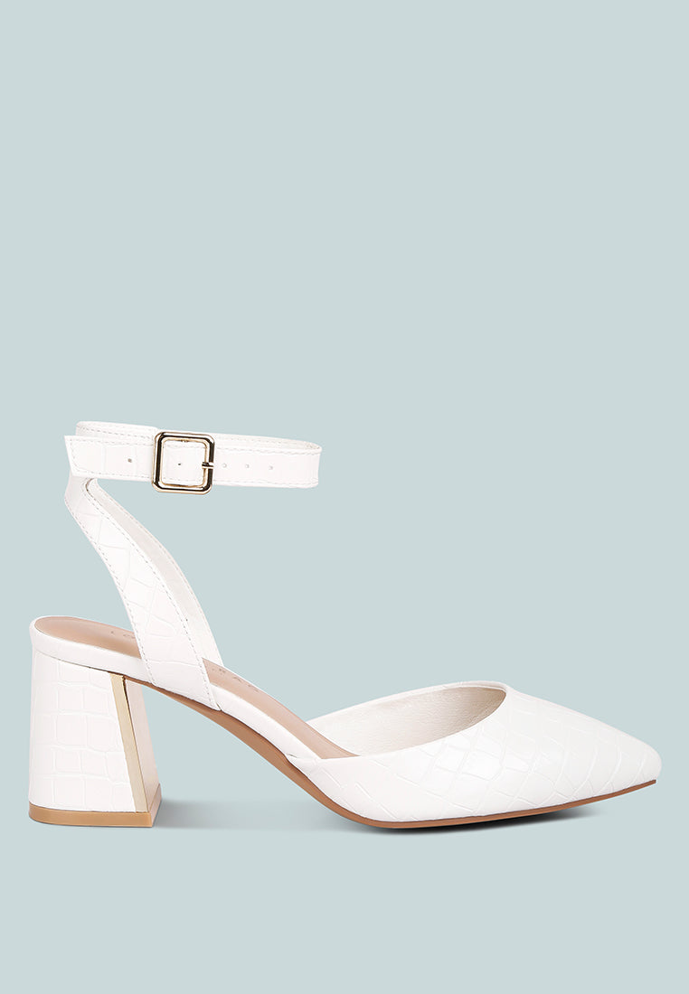 hyatt metallic sling block heel sandals#color_white