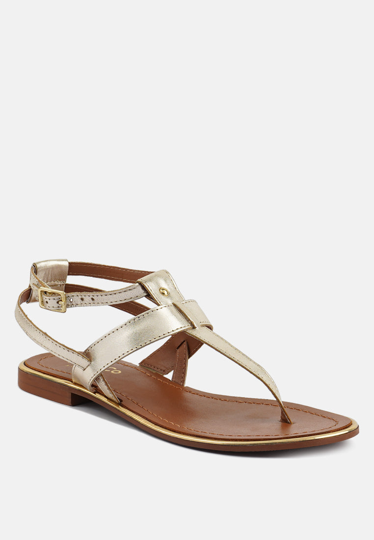 irene flat thong sandals#color_gold