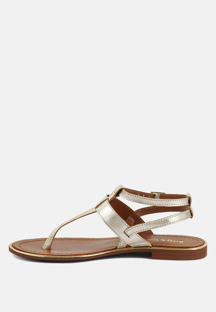 irene flat thong sandals#color_gold