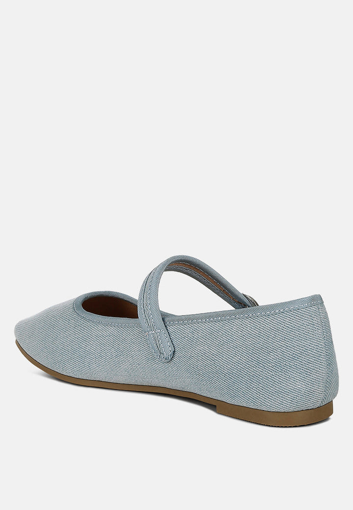 classic denim pin buckle ballerinas by ruw#color_blue