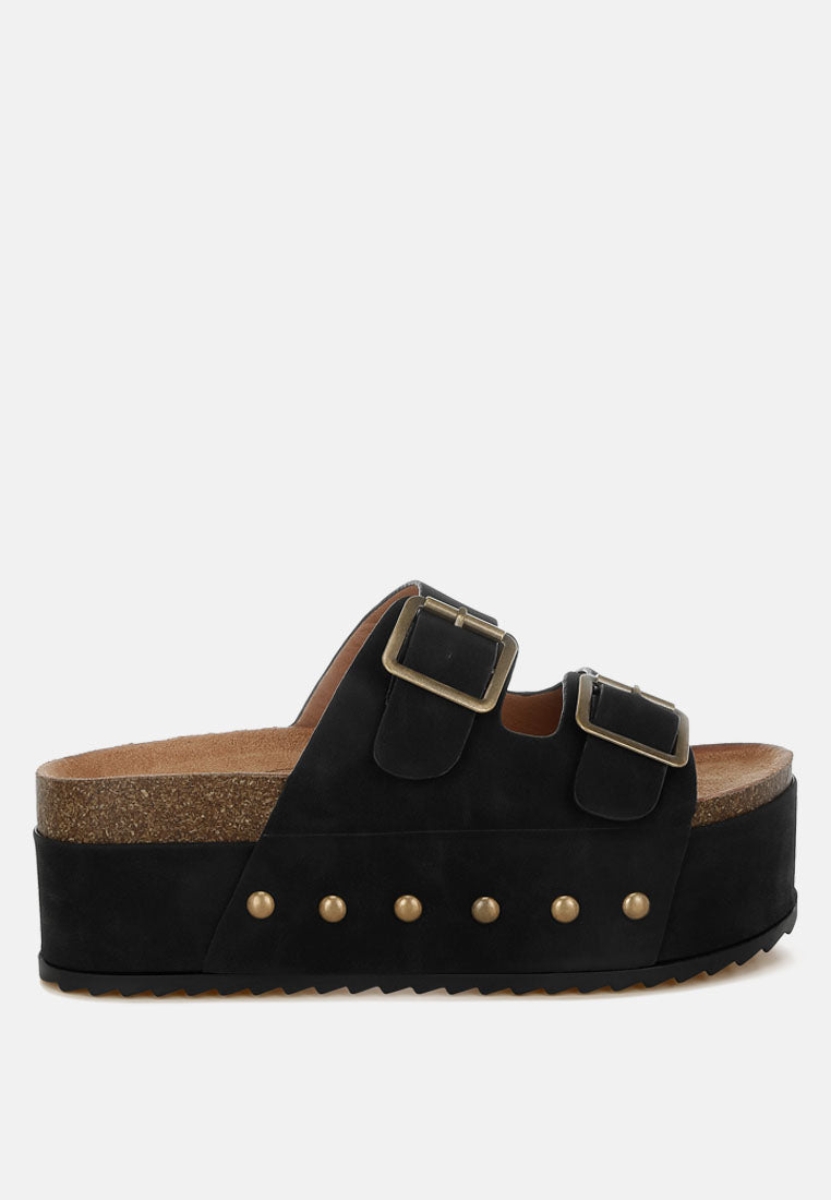 studded faux leather slip ons by mode#color_black