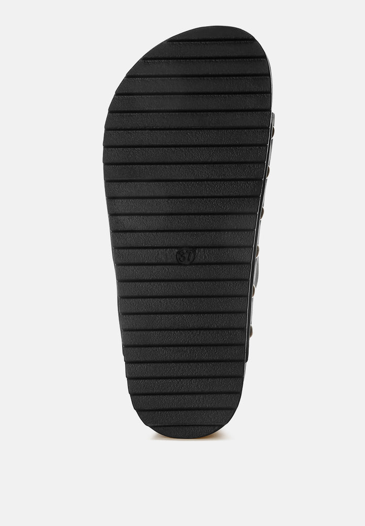 impala studded faux leather slip ons#color_black